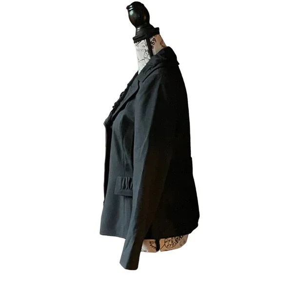 Tahari ASL Black Button Up Womens Blazer Jacket  Petite 4P Business Casual - Picture 3 of 9